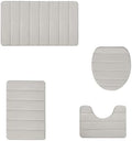 4 Pieces Sets Bathroom Rugs Toilet Mats Memory Foam Bath Mat Set Water