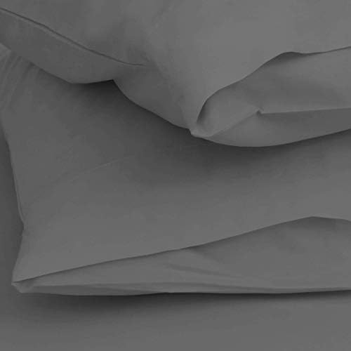100% Egyptian Cotton 4PC Sheet Set, King, 16'' Deep Pocket Charcoal
