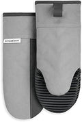 KitchenAid Beacon Two-Tone Non-Slip Oven Mitt Set, Cool Grey/Frost