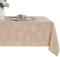 Taupe Jacquard 52x70 Rectangular Thanksgiving Christmas Tablecloth