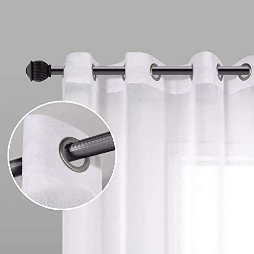 KOUFALL White Gray Curtains for Bedroom Ombre Pattern Design Modern