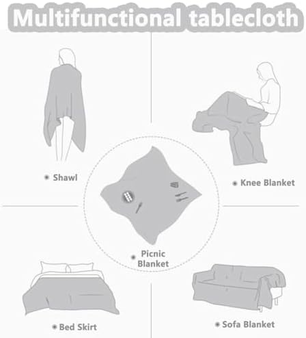 Rustic Table Cloths for Rectangle Tables, Wrinkle Free Cotton Linen