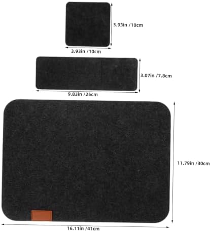 Felt Placemats 8 Set with Coasters and Cutlery Bags