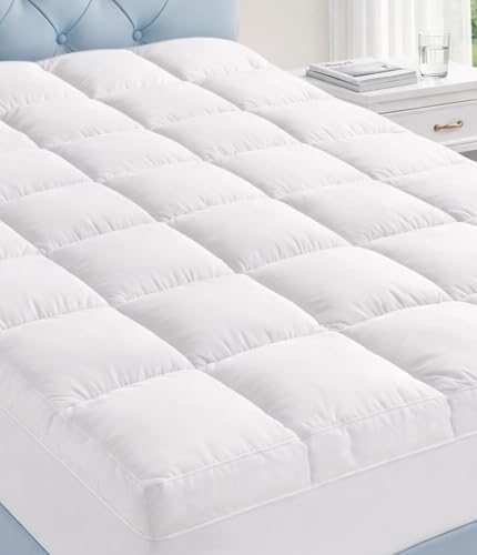 Fracho Queen Cotton Mattress Topper, Extra Thick Pillow Top Mattress