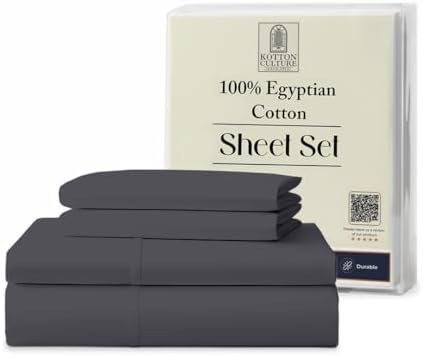 Kotton Culture 4 Pc Alaskan King Sheet Set - 100% Egyptian Cotton