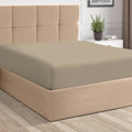 Pizuna Queen Cotton Fitted Sheet 400 Thread Count Simply Taupe