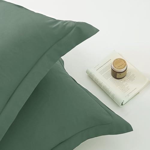 King Pillow Shams Set of 2 Sage Green Pillow Shams Soft Microfiber