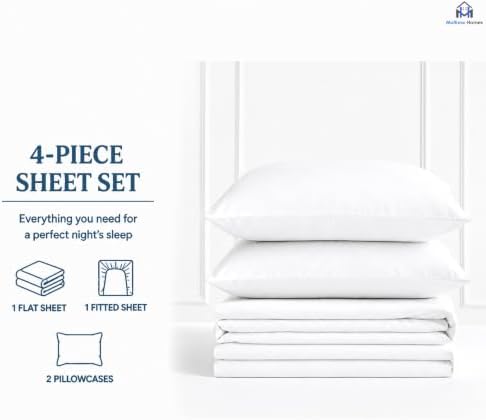 Mattress-Homes Slate Grey 100% Cotton King 4 PC Sheet Set, 16" Deep