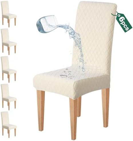 Dioxide Waterproof Chair Covers for Dining Chairs, Stretch Dining