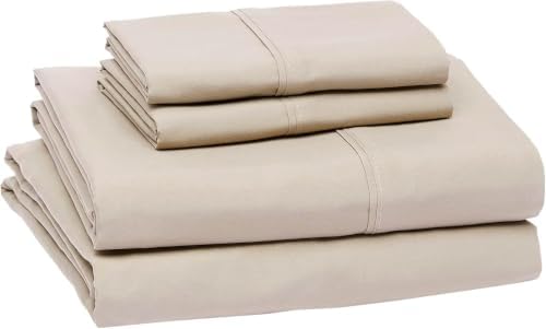 Taupe Queen (60"X80") Microfiber 4-Piece Sheet Set 17 Inch Deep Pocket