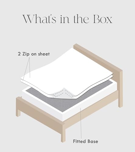 Zip On Fitted Sheet Queen Size Taupe Color 600 TC Cotton 16" Deep