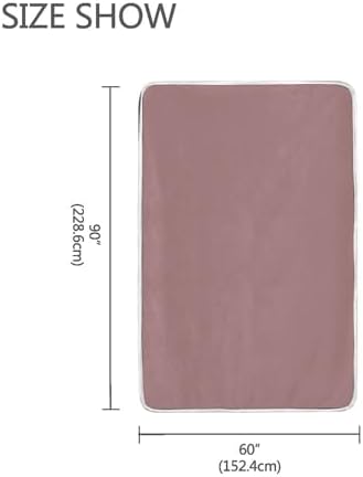 Rosy Brown Plush Throw Blankets for Bed Couch and Living Room Suitable
