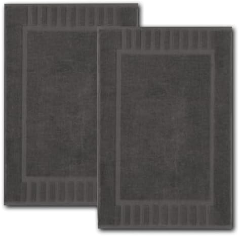 White Classic Luxury Charcoal Bath Mats 22x34, 2 Pack