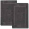 White Classic Luxury Charcoal Bath Mats 22x34, 2 Pack