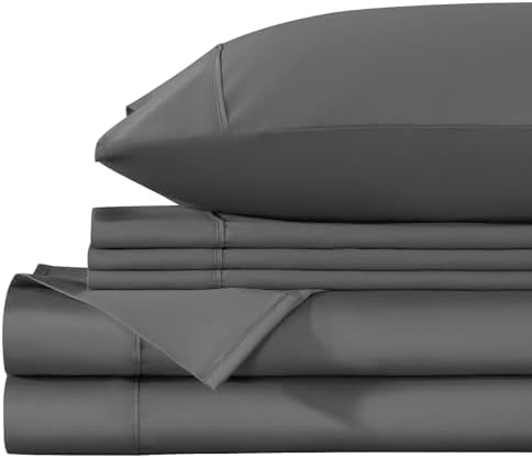 LBRO2M 100% Egyptian Cotton Sheets 16" Deep Pocket 1000TC, 6Pcs King