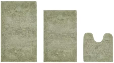Tufted Super Soft Plush Multi-Piece 100% Cotton Bathroom Rugs Sets