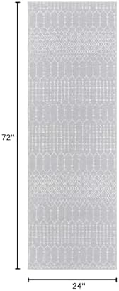 Lahome Moroccan Runners for Hallways 2x6 Washable Non-Slip Carpet