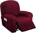 ULTICOR 4-Piece 1-Seat Recliner Cover, Burgundy
