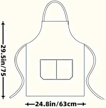 12pcs Adjustable Canvas Aprons With Pockets Comfort Fit For Cooking