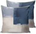 20x20 Pillow Covers Set of 2, Blue Brown Throw Pillow Covers