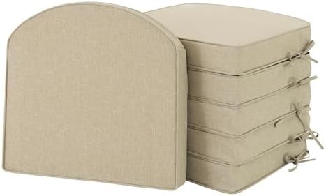 Outdoor Chair Cushions, Fade-Resistant & Water-Resistant, D Shaped