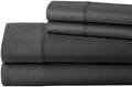 4-Pcs Bed Sheet Set Dark Grey King Fits Upto 16'' Deep Pocket