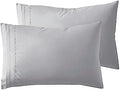 Nestl Light Grey Pillow Cases Queen Size Set of 2, Soft Queen Pillow