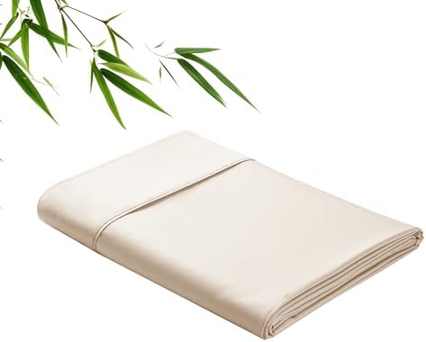 Bamboo Viscose Flat Sheets Only, 400 Thread Count Sateen Weave Queen