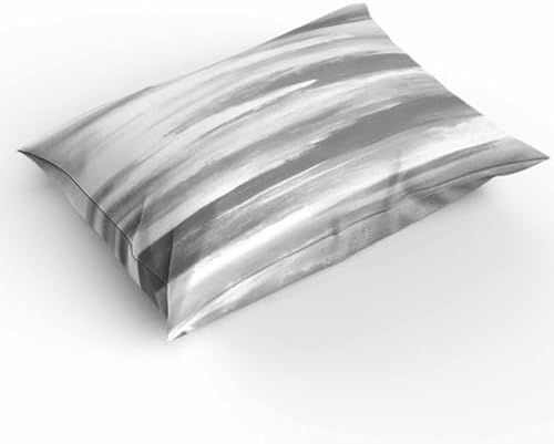 Duvet Cover Set Queen, Abstract Grey Texture Pattern 3 Piece Bedding