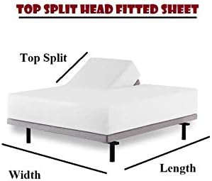 RECCI 100% Microfiber 4-Piece Split Top Queen Sheets Sets for