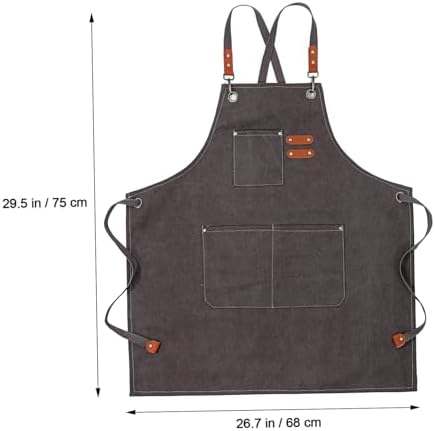 Kitchen Apron for Adults Canvas Bib Apron Straps Stylish and