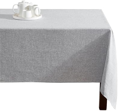 Laura Ashley Harper Tablecloth, 60" x 120", Ash Gray