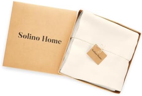 Solino Home 100% Linen Tablecloth Ivory Rectangular Table Cover 70 x