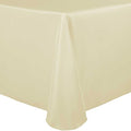 Ultimate Textile 52 x 70-Inch Oval Polyester Linen Tablecloth, Tan