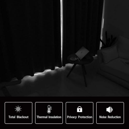 Blackout Curtains 63 inches Long for Living Room, Room Darkening
