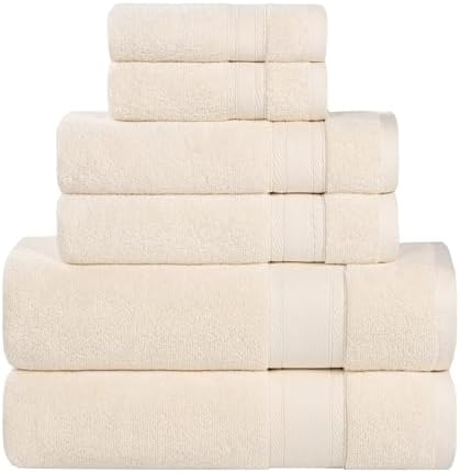 SUPERIOR Belmont Zero Twist Cotton Medium Weight Towels, for Guest