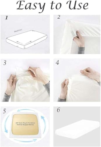 Ready To Rest 100% Egyptian Cotton Split King Sheets Sets for