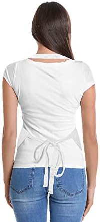DALIX Apron Commercial Restaurant Home Bib Spun Poly Cotton Kitchen