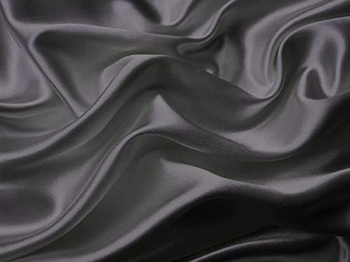 Mk Collection 4pc King Soft Silky Satin Solid Dark Gray/Charcoal Deep