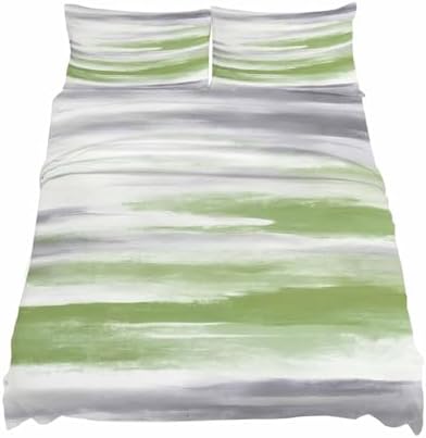 Sage Green Gray California King Bed Sheets,Breathable Cooling Sheet