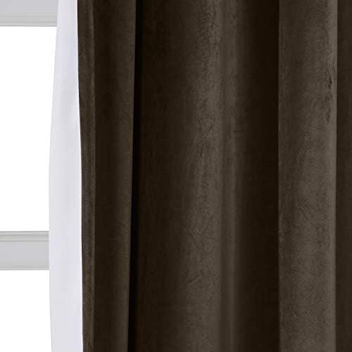 ChadMade 120 Inches Length Velvet Curtains, 2 Panels 52Wx120L