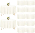 Pesonlook 12 Pack Ivory Round Tablecloth 90 Inch Circular Tablecloth