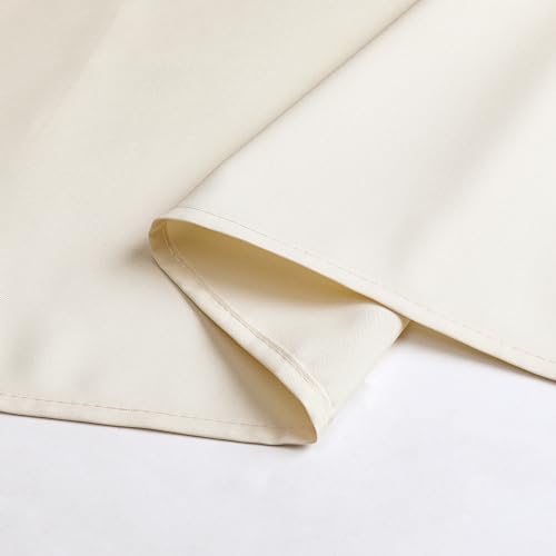 Wewoch Beige Rectangle Tablecloth Water Resistant Washable Polyester