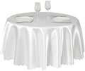 90 Inch Off White Round Tablecloth, 1 Pack