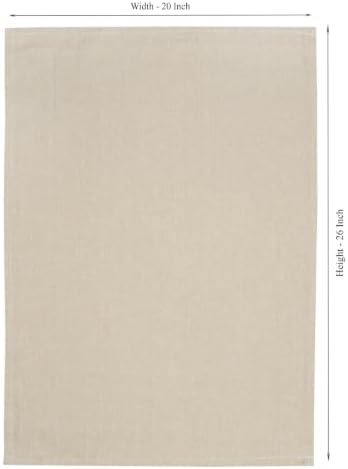 Cotton Herringbone Kitchen Towel, Set of 4 (20" x 26") Beige