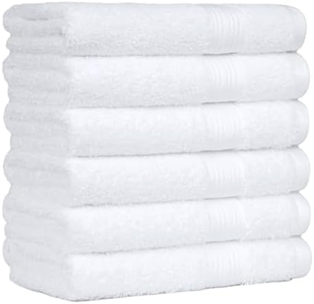 Amazon Basics 100% Cotton Hand Towels, Fade-Resistant, Soft and