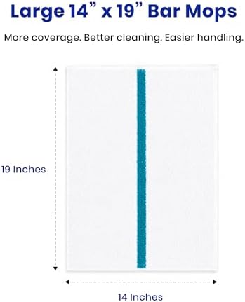 Bar Mops Pack of 36 (14" x 19") - 100% Cotton Cleaning Rags for