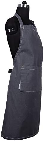 AMOUR INFINI Cotton Solid Aprons for Women with Pocket, Adjustable