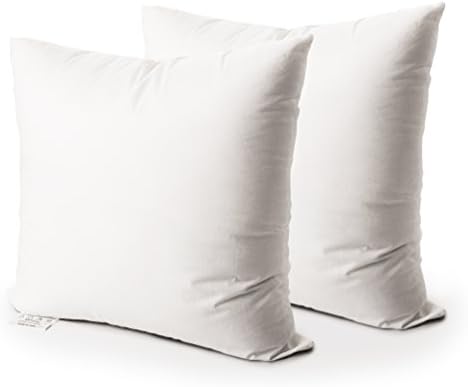 EDOW Throw Pillow Insert, Set of 2 Down Alternative Polyester Square