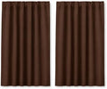Short Blackout Curtains,Dark Brown,74"x72",2 Panels